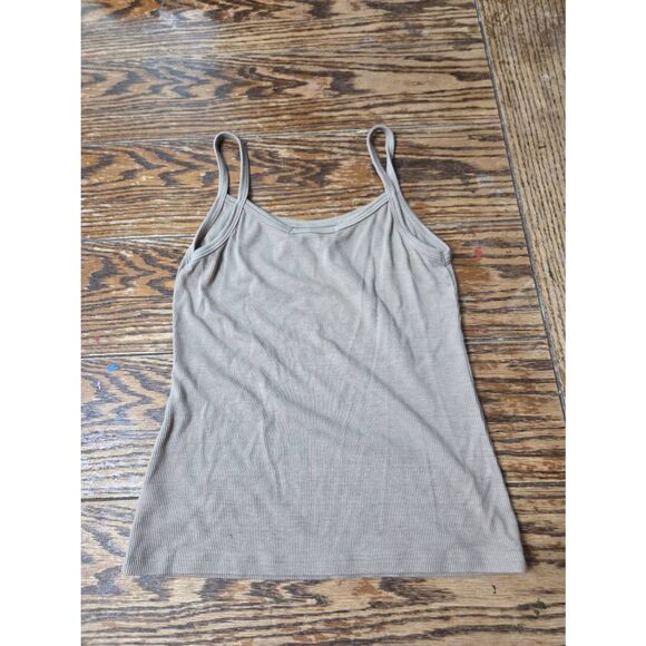 JOAH BROWN Rib Tan Sand Tank Top Cami Sz S/M - Picture 5 of 5